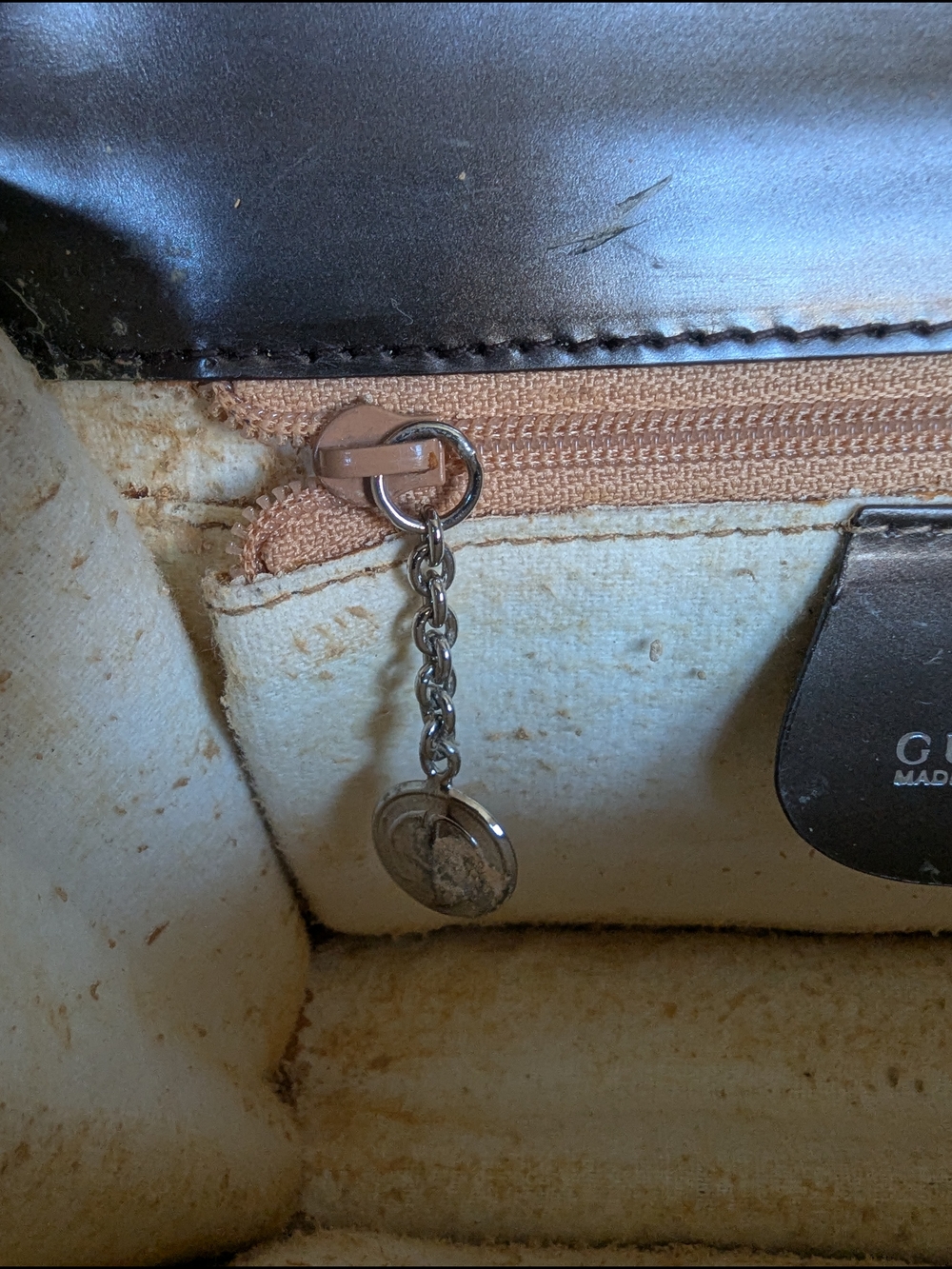 Gucci Metallic Brown Leather Top-Handle Bag - Picture 10 of 12